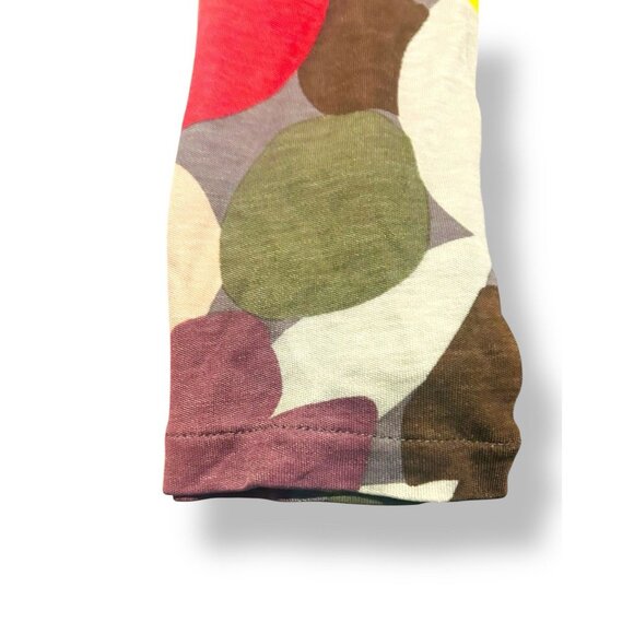 Boden Circle Print Womens Dress Sz 12 Ruched Waist 3/4 Sleeve Retro Mod Boho Art - Picture 6 of 14